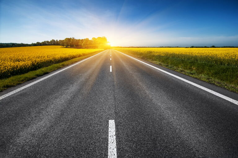 Torenplanung leere Straße Horizont Perspektive