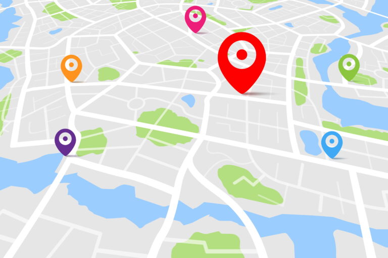 Tourenplanung Karte Stadt Wege