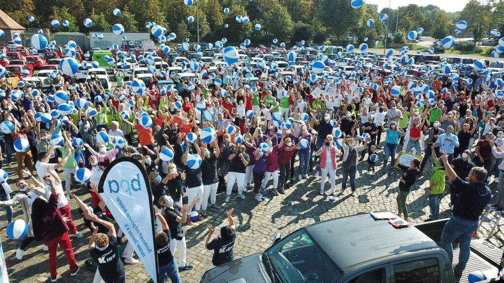 Protestaktion von Pflegediensten in Hannover