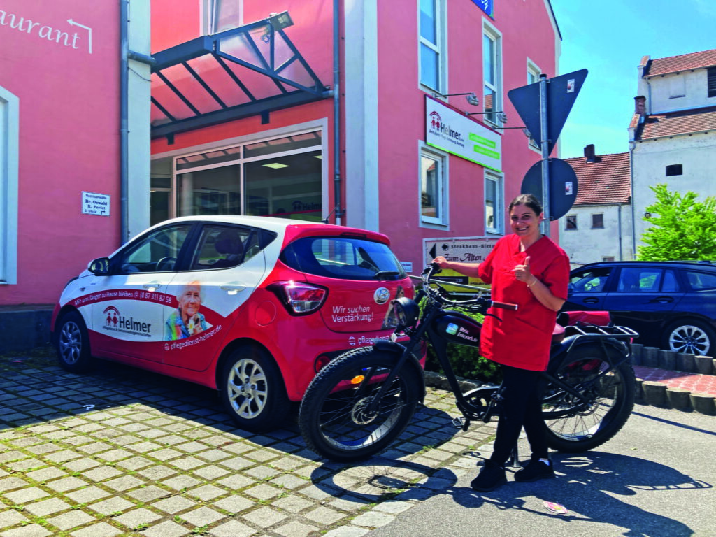 E-WerbeCruiser beim Pflegedienst Helmer