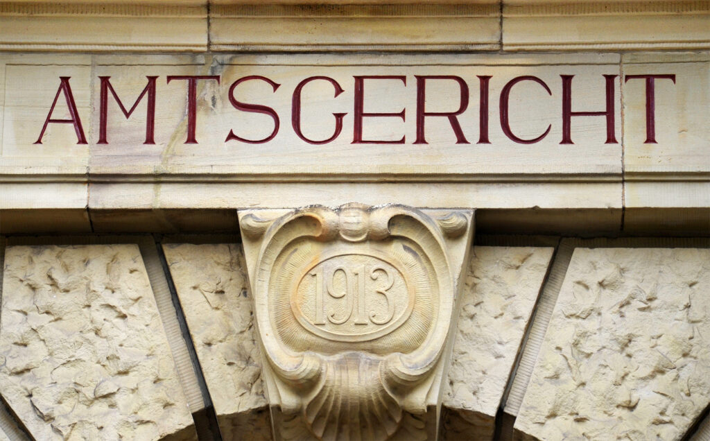 Schriftzug Amtsgericht